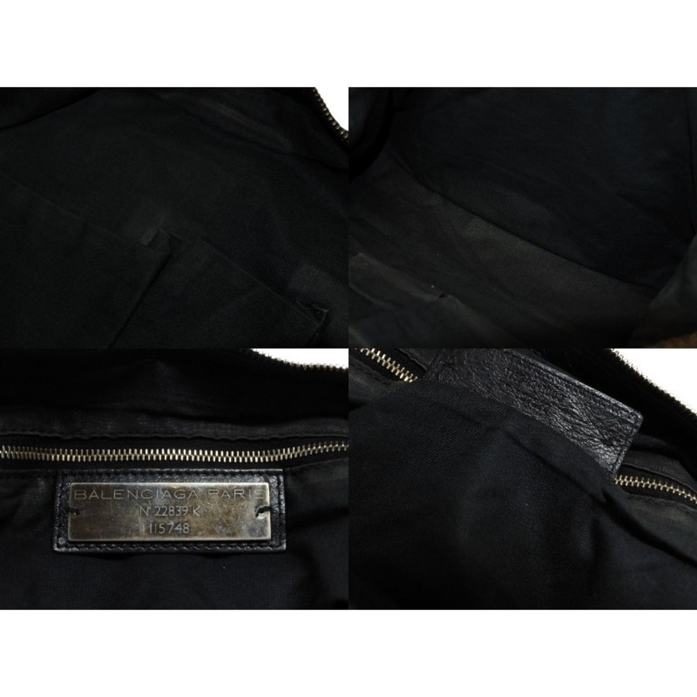 BALENCIAGA The City Handbag Shoulder Bag Black Leather - Picture 9 of 9